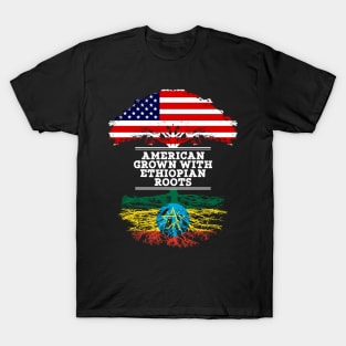 American Grown With Ethiopian Roots - Gift for Ethiopian From Ethiopia T-Shirt